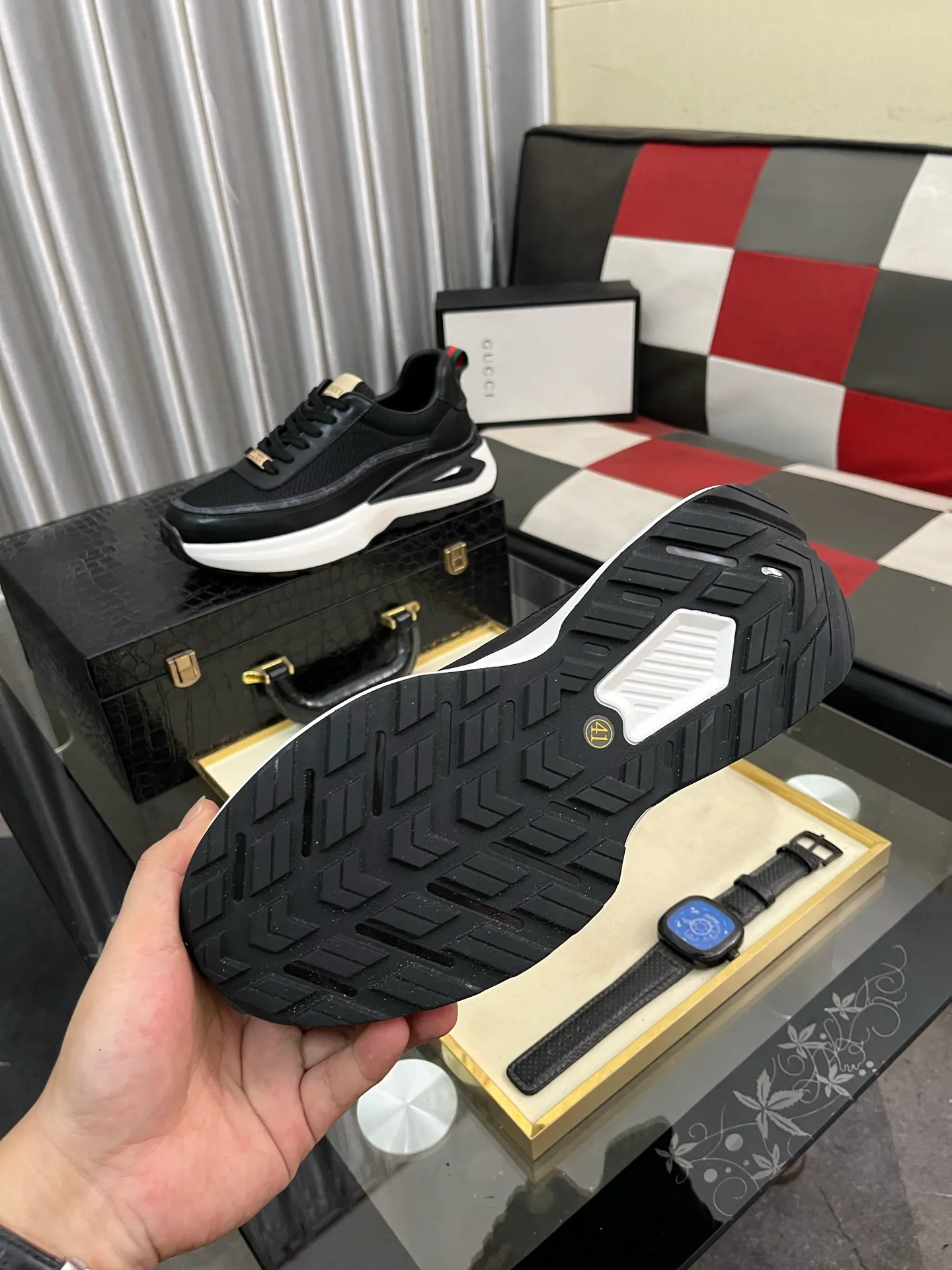 Men's Men's Shoes 💰458 ⌚️⌚️[GUCCI] Gucci men's casual shoes are absolutely popular 🔥The ultimate matching item for trendy men! The charm of super texture is irresistible, the main recommendation, the flower leather color is bright! The upper is made of high-quality brand printed fabric with cowhide, breathable leather lining and wear-resistant rubber sole, noble and elegant! Extremely comfortable🎁🎁You can be as handsome as you want💪 38-443️⃣colors available